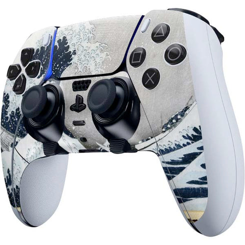 Hokusai The Great Wave off Kanagawa PS5 DualSense Edge Pro Controller Skin