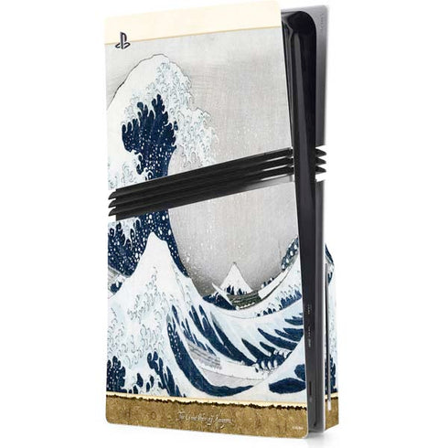 The Great Wave off Kanagawa by Hokusai PS5 Pro Disk Console Skin