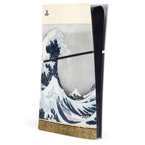 The Great Wave off Kanagawa by Hokusai PS5 Slim Digital Edition Console Skin