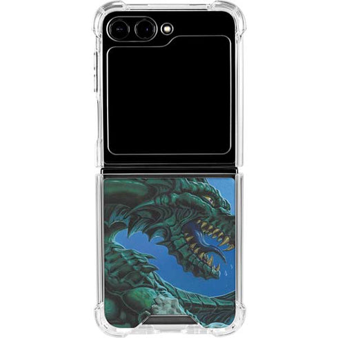 The Green Dragon by Ed Beard Jr Galaxy Z Flip6 Clear Case
