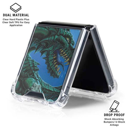 The Green Dragon by Ed Beard Jr Galaxy Z Flip6 Clear Case