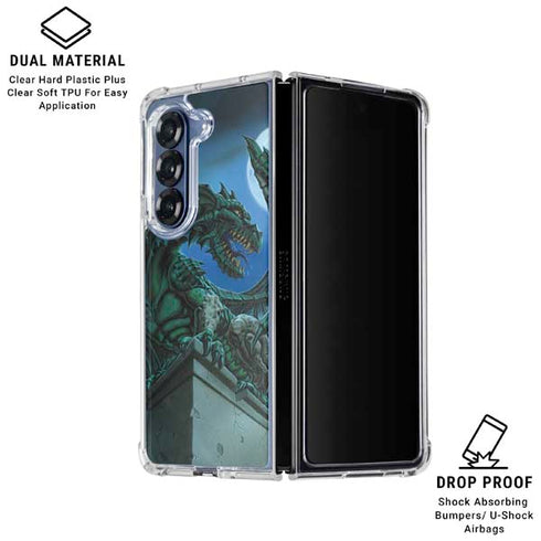 The Green Dragon by Ed Beard Jr Galaxy Z Fold6 Clear Case