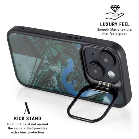The Green Dragon by Ed Beard Jr iPhone 14 Kickstand Case
