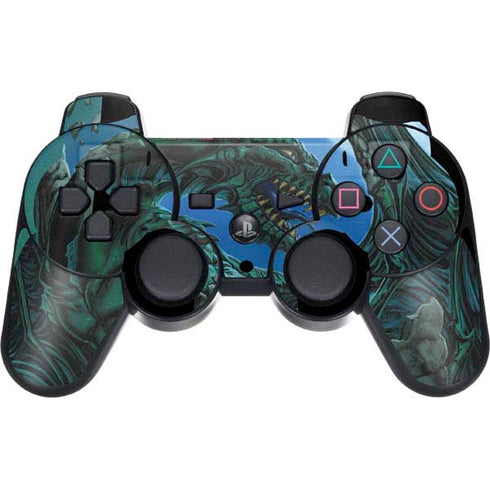 The Green Dragon by Ed Beard Jr PS3 Dual Shock wireless controller Skin