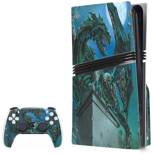 The Green Dragon by Ed Beard Jr PS5 Pro Disk Bundle Skin