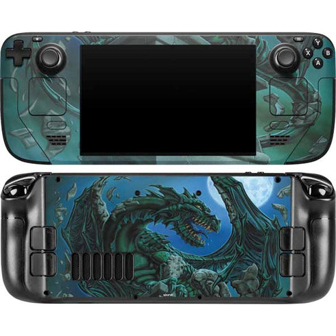 The Green Dragon by Ed Beard Jr Steam Deck Handheld Gaming Computer OLED Skin