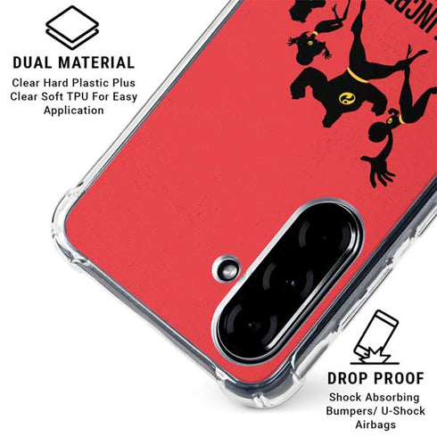 Disney The Incredibles Family Sillhouette Galaxy A36 5G Clear Case