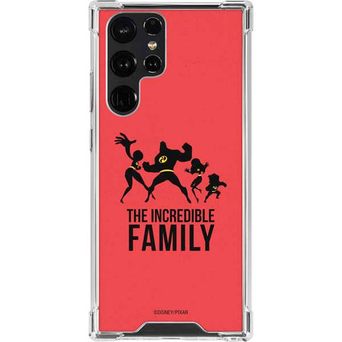 Disney The Incredibles Family Sillhouette Galaxy S23 Ultra Clear Case
