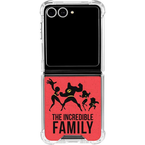 Disney The Incredibles Family Sillhouette Galaxy Z Flip7 Clear Case