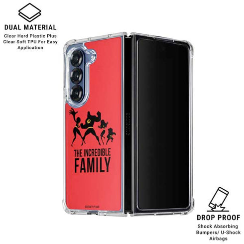 Disney The Incredibles Family Sillhouette Galaxy Z Fold7 Clear Case