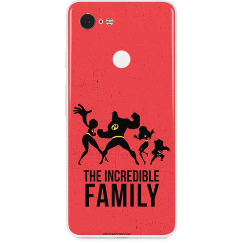 Disney The Incredibles Family Sillhouette Google Pixel 3 Skin