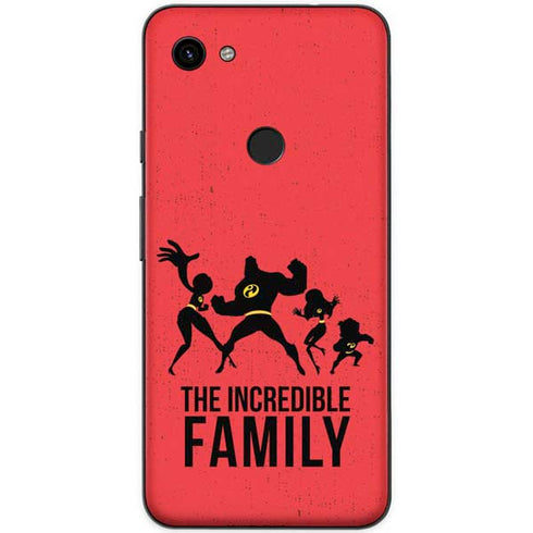Disney The Incredibles Family Sillhouette Google Pixel 3a XL Skin
