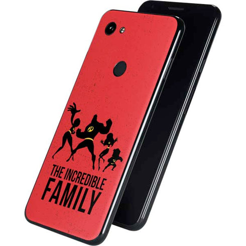 Disney The Incredibles Family Sillhouette Google Pixel 3a XL Skin