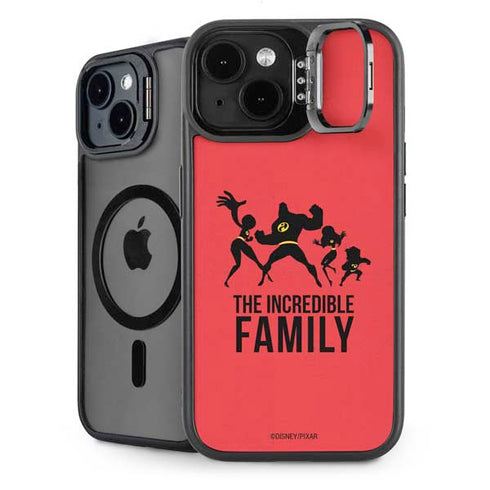 Disney The Incredibles Family Sillhouette iPhone 15 Kickstand Case