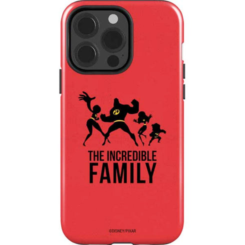 Disney The Incredibles Family Sillhouette iPhone 15 Pro Impact Case