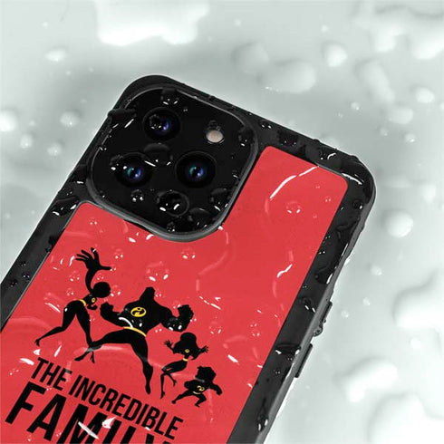 Disney The Incredibles Family Sillhouette iPhone 15 Pro Waterproof Case