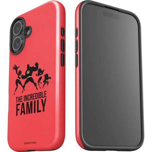 Disney The Incredibles Family Sillhouette iPhone 16 Plus Impact Case