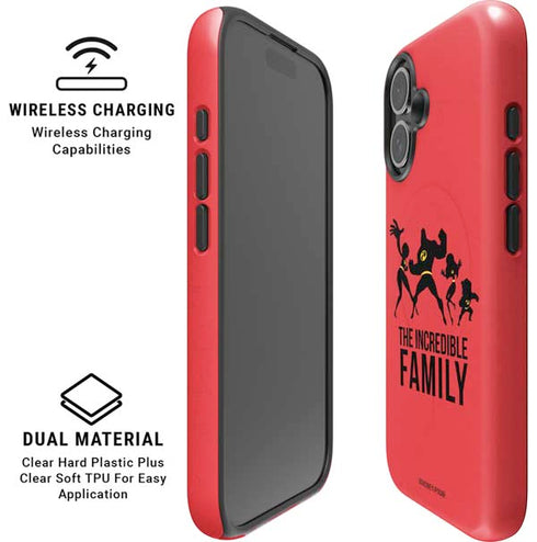 Disney The Incredibles Family Sillhouette iPhone 17 Magsafe Impact Case