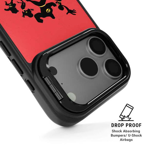 Disney The Incredibles Family Sillhouette iPhone 17 Pro Max Kickstand Case