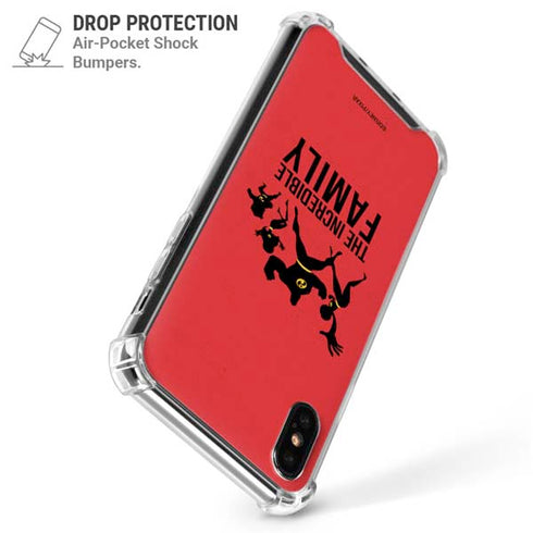 Disney The Incredibles Family Sillhouette iPhone X/XS Clear Case