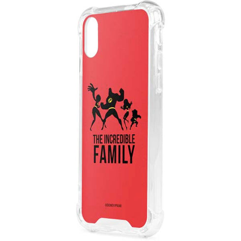 Disney The Incredibles Family Sillhouette iPhone XS Clear Case