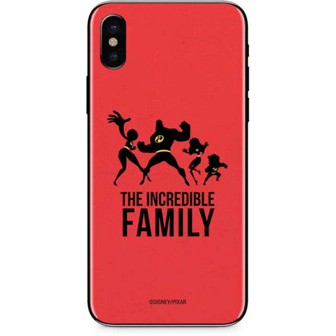 Disney The Incredibles Family Sillhouette iPhone XS Skin