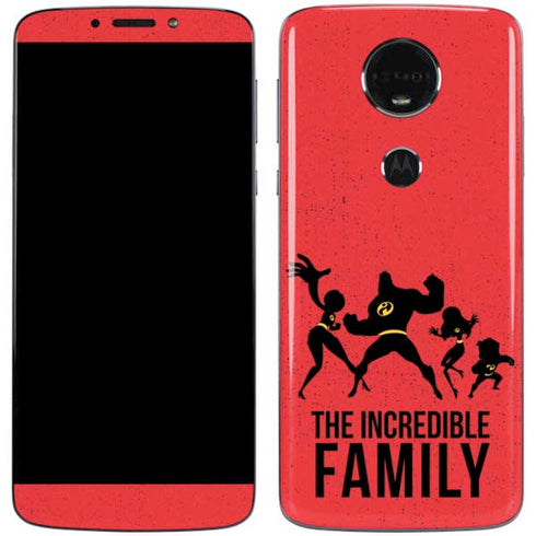 Disney The Incredibles Family Sillhouette Moto E5 Plus Skin
