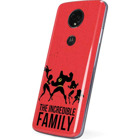Disney The Incredibles Family Sillhouette Moto E5 Plus Skin