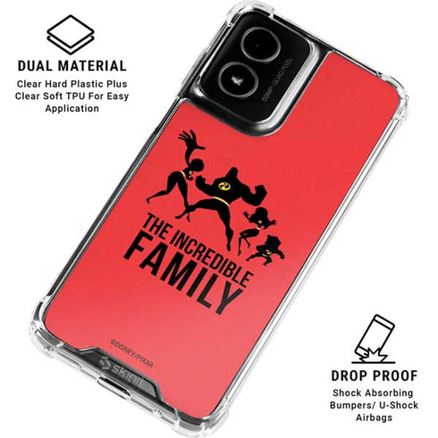 Disney The Incredibles Family Sillhouette Moto G Power 5G (2024) Clear Case