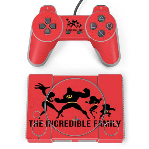 Disney The Incredibles Family Sillhouette PlayStation Classic Bundle Skin