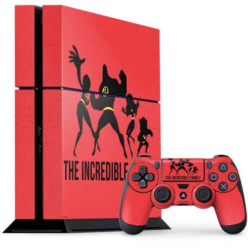 Disney The Incredibles Family Sillhouette PS4 Console and Controller Bundle Skin