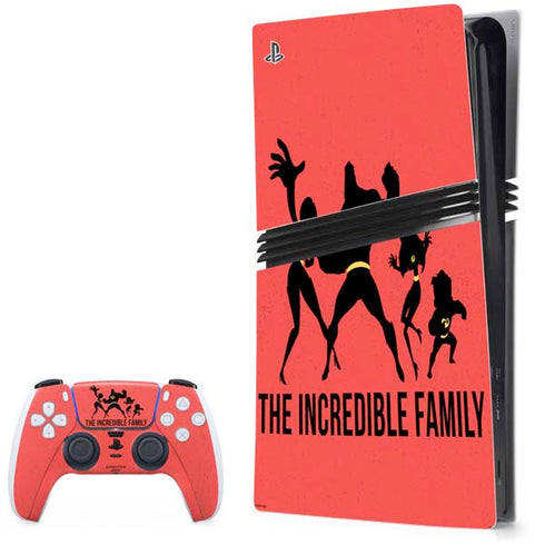 Disney The Incredibles Family Sillhouette PS5 Pro Bundle Skin
