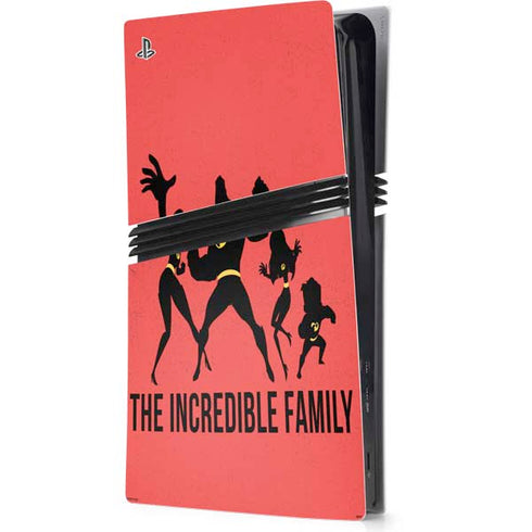 Disney The Incredibles Family Sillhouette PS5 Pro Console Skin