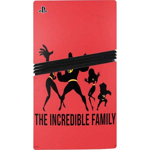 Disney The Incredibles Family Sillhouette PS5 Pro Console Skin