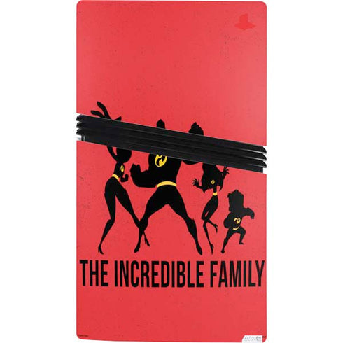 Disney The Incredibles Family Sillhouette PS5 Pro Console Skin