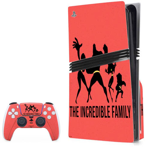 Disney The Incredibles Family Sillhouette PlayStation PS5 Skins