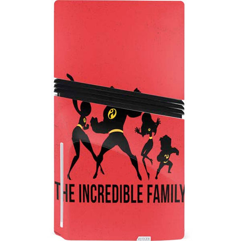 Disney The Incredibles Family Sillhouette PS5 Pro Disk Bundle Skin
