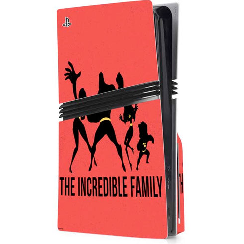 Disney The Incredibles Family Sillhouette PS5 Pro Disk Console Skin