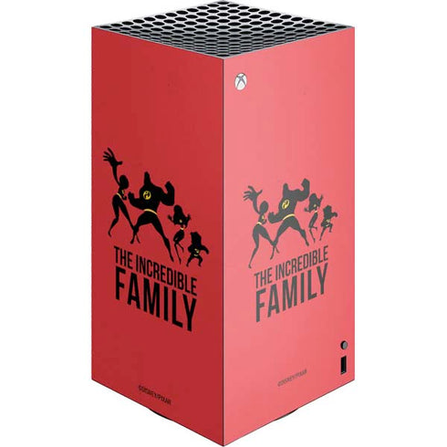 Disney The Incredibles Family Sillhouette XBox Series X Digital Edition Console Skin