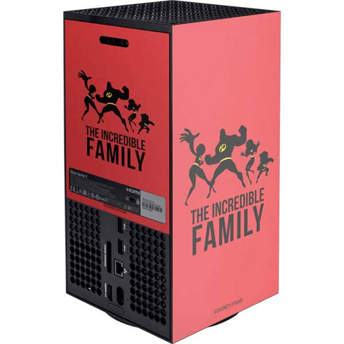 Disney The Incredibles Family Sillhouette XBox Series X Digital Edition Console Skin