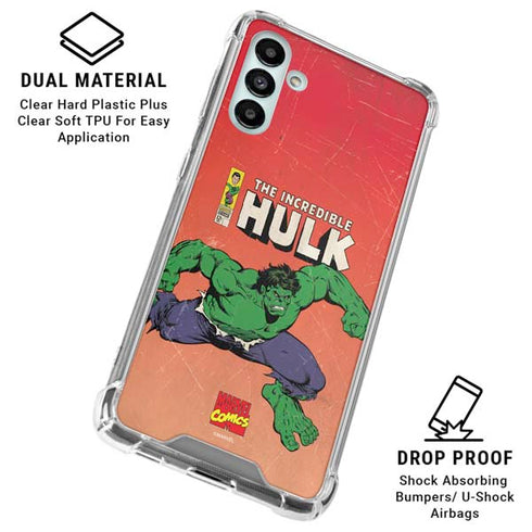Marvel Classic Comics The Incredible Hulk Galaxy A13 5G Clear Case