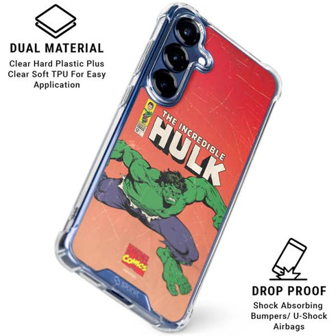 Marvel Classic Comics The Incredible Hulk Galaxy S25 Clear Case