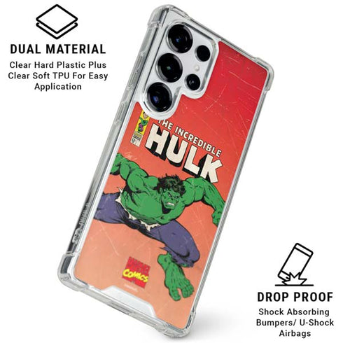 Marvel Classic Comics The Incredible Hulk Galaxy S26 Ultra Clear Case