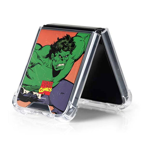 Marvel Classic Comics The Incredible Hulk Galaxy Z Flip5 5G Clear Case