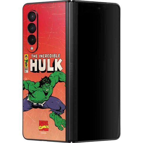 Marvel Classic Comics The Incredible Hulk Galaxy Z Fold3 5G Skin