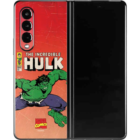 Marvel Classic Comics The Incredible Hulk Galaxy Z Fold3 5G Skin