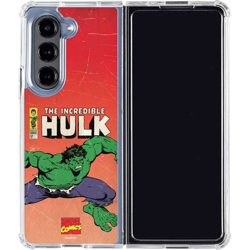 Marvel Classic Comics The Incredible Hulk Galaxy Z Fold5 5G Clear Case