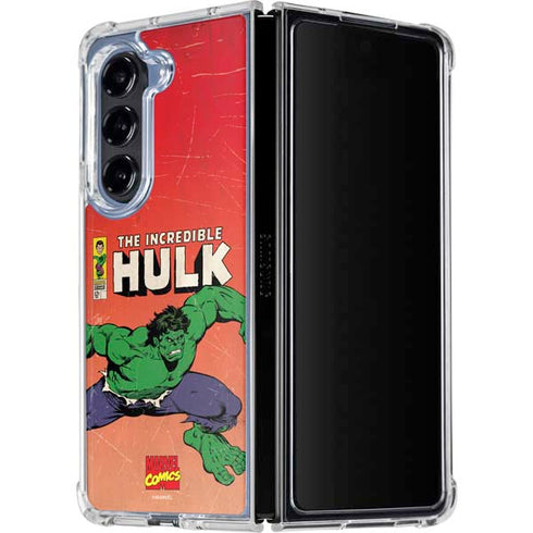 Marvel Classic Comics The Incredible Hulk Galaxy Z Fold5 5G Clear Case