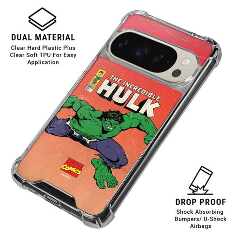 Marvel Classic Comics The Incredible Hulk Google Pixel 9 Pro XL Clear Case