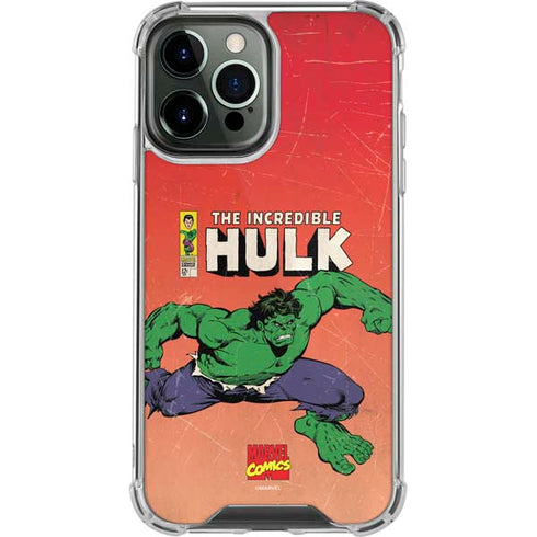 Marvel Classic Comics The Incredible Hulk iPhone 14 Pro Max Clear Case